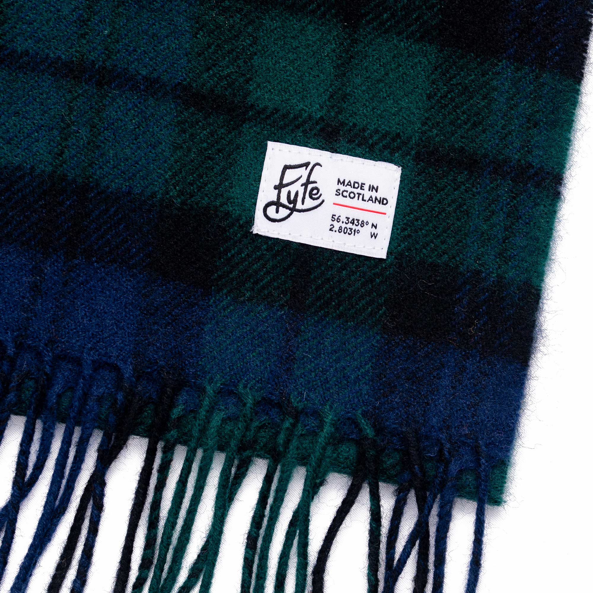 Black Watch Tartan Lambswool Scarf