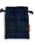 Blackwatch Harris Tweed Drawstring Valuables Pouch