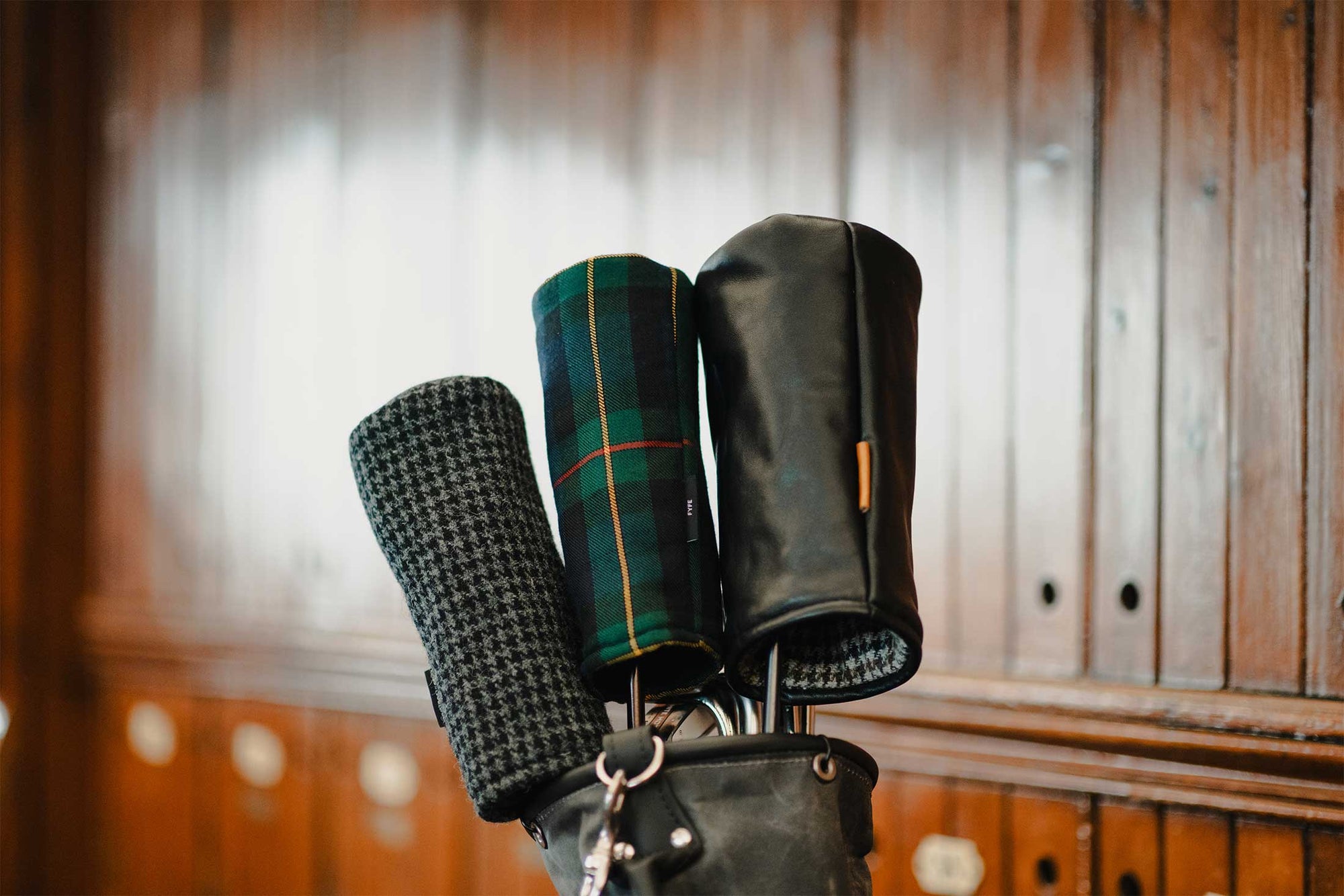 MacEwan Modern Tartan Headcover with Leather Topper