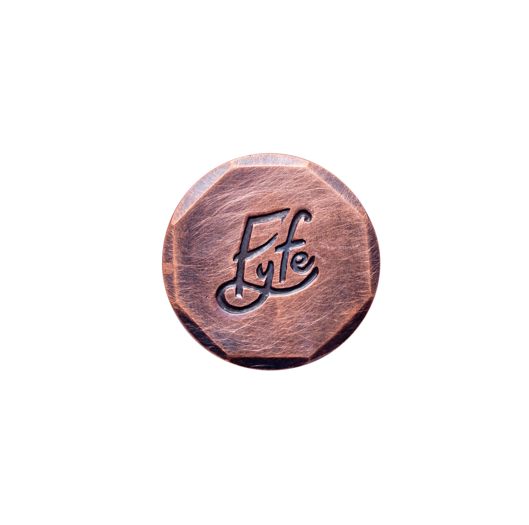 Copper Metal Hand Forged Fyfe Golf Ball marker