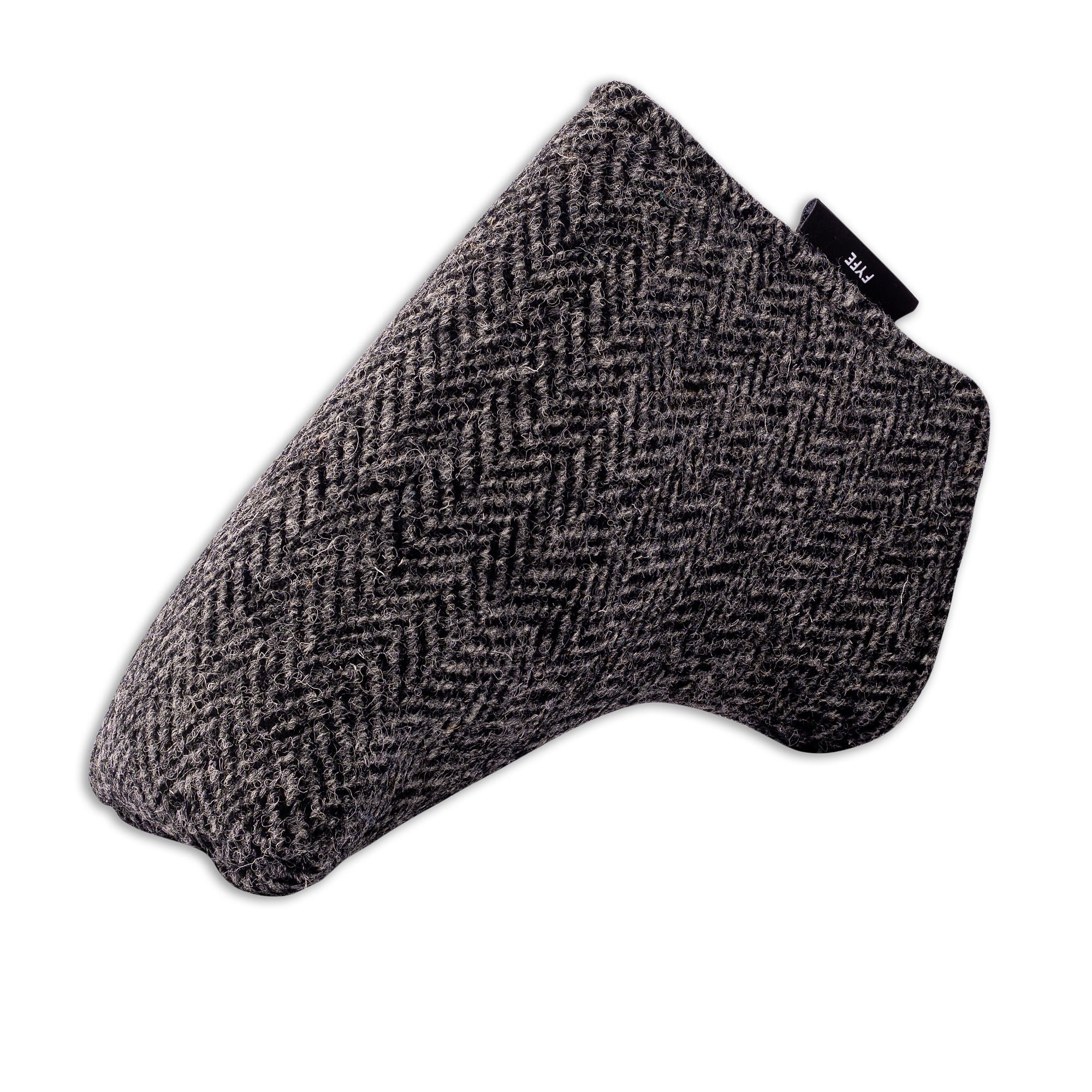 Modern Herringbone Harris Tweed Blade Putter Cover