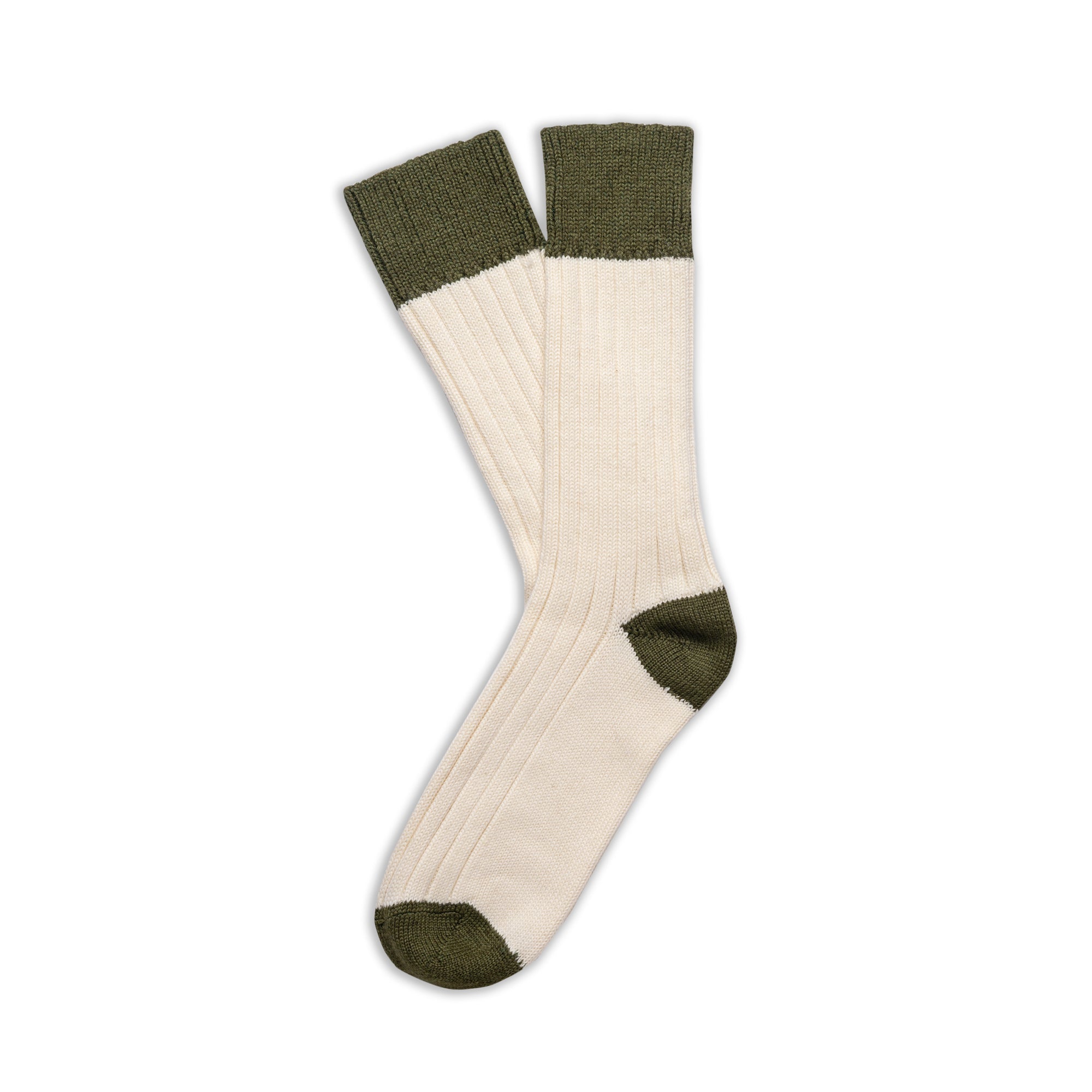 The Moors Merino Wool Socks - Olive & Dark Olive