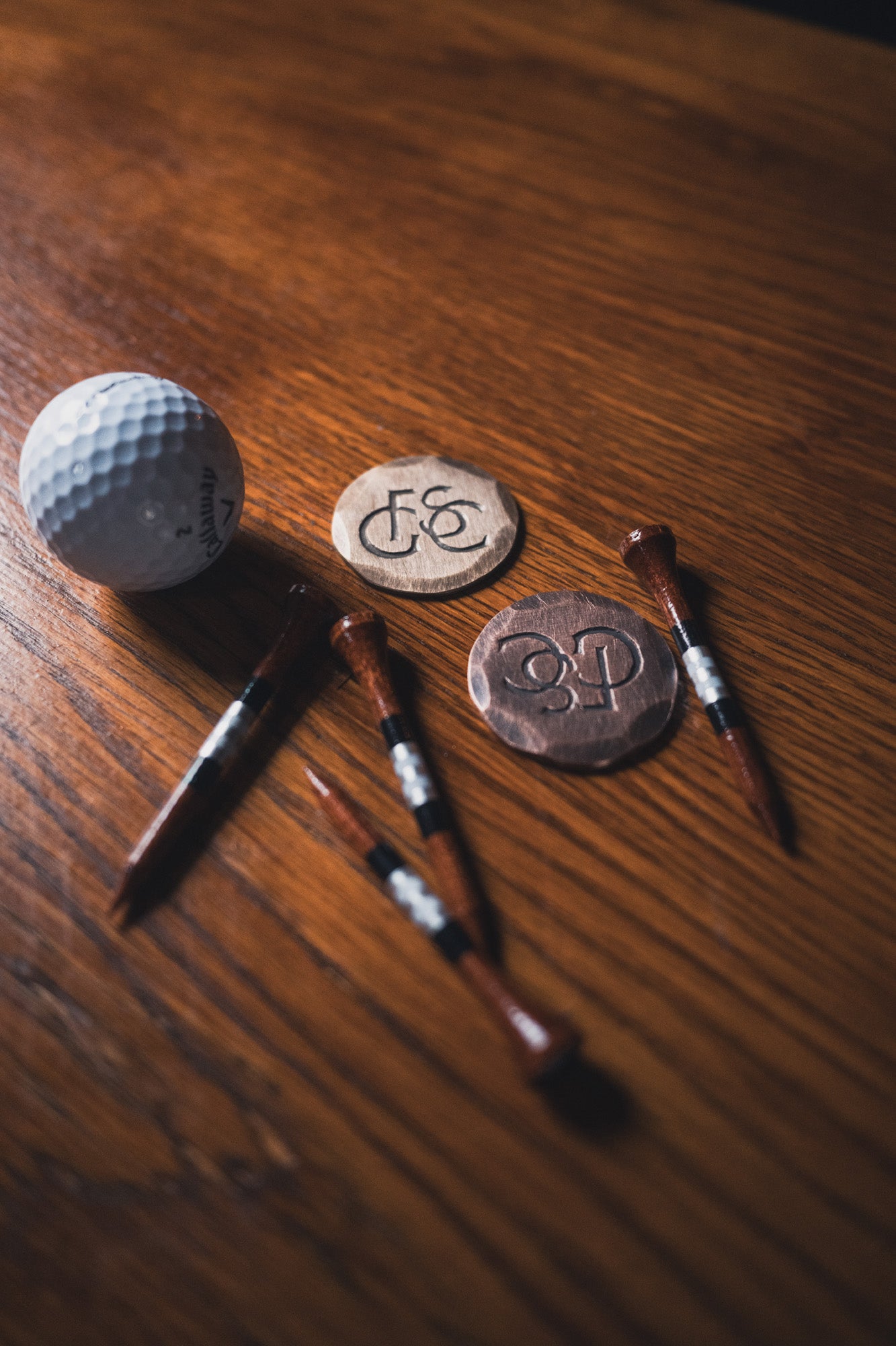 Shooters Club Monogram Copper Hand Forged Ball Marker