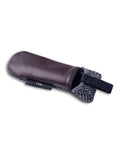 Modern Herringbone Harris Tweed & Leather Blade Slip Cover - Fyfe Golf