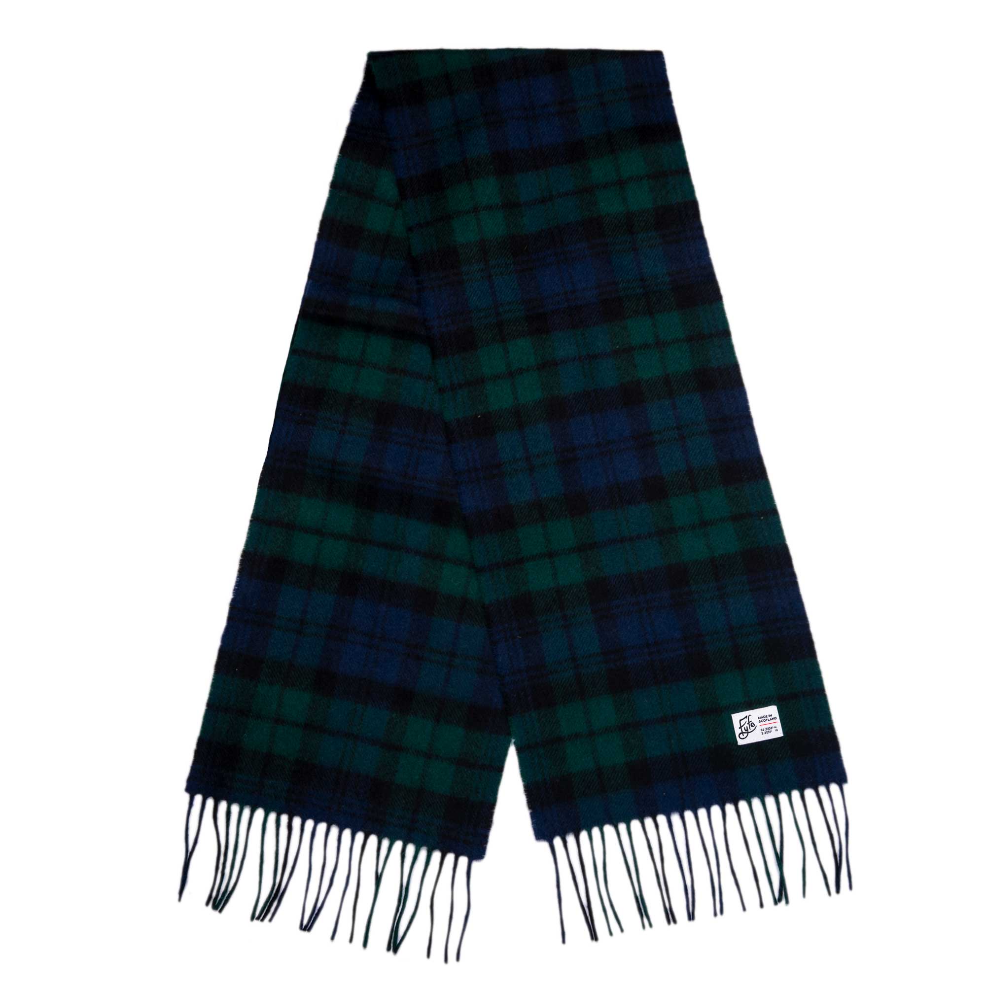 Black Watch Tartan Lambswool Scarf