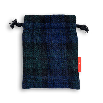 Blackwatch Harris Tweed Drawstring Valuables Pouch