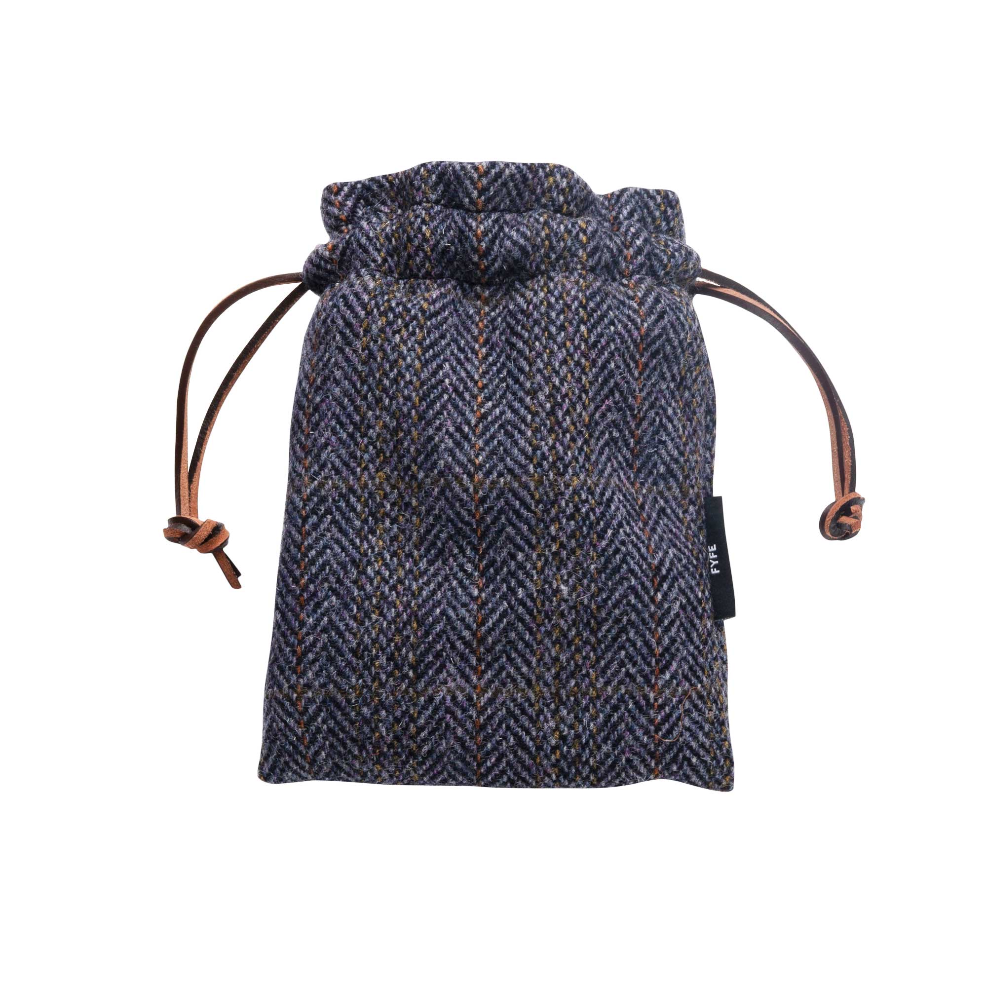 Five Glens Harris Tweed Drawstring Valuables Pouch