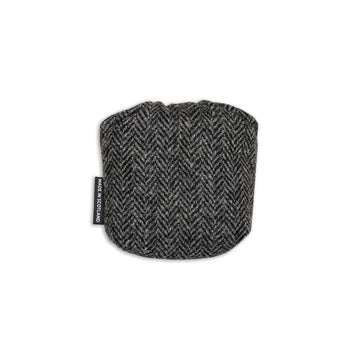 Modern Herringbone Harris Tweed & Leather Mallet Putter Cover