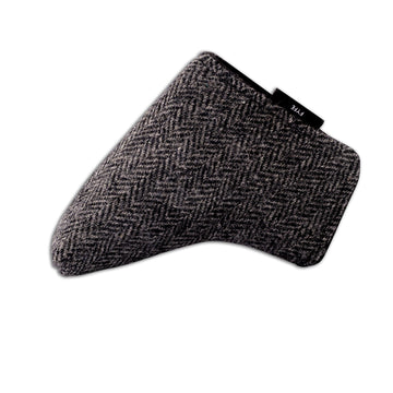 Modern Herringbone Harris Tweed Blade Putter Cover