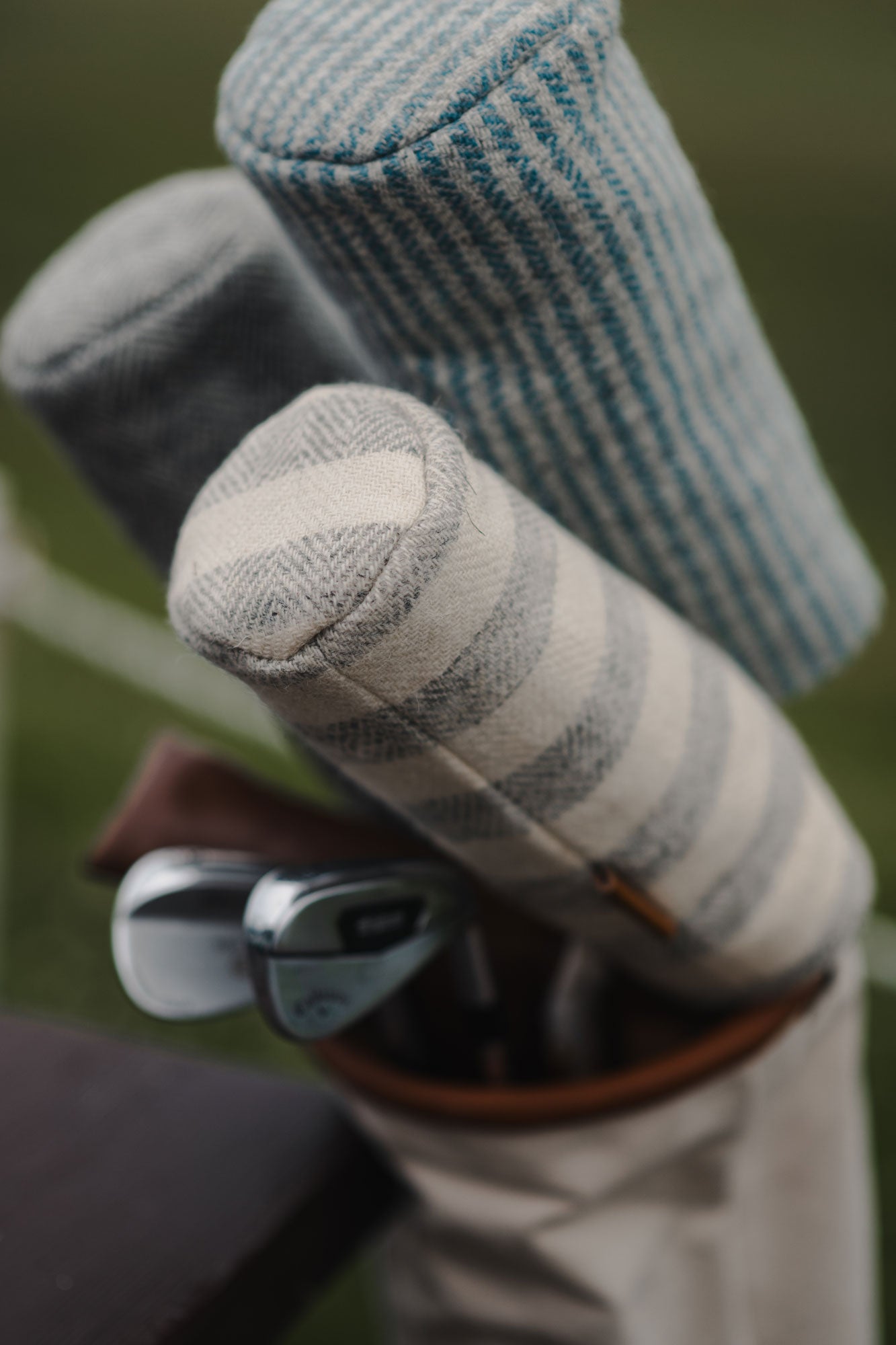Sea Mist Stripe Summer Tweed Headcover | Limited Edition
