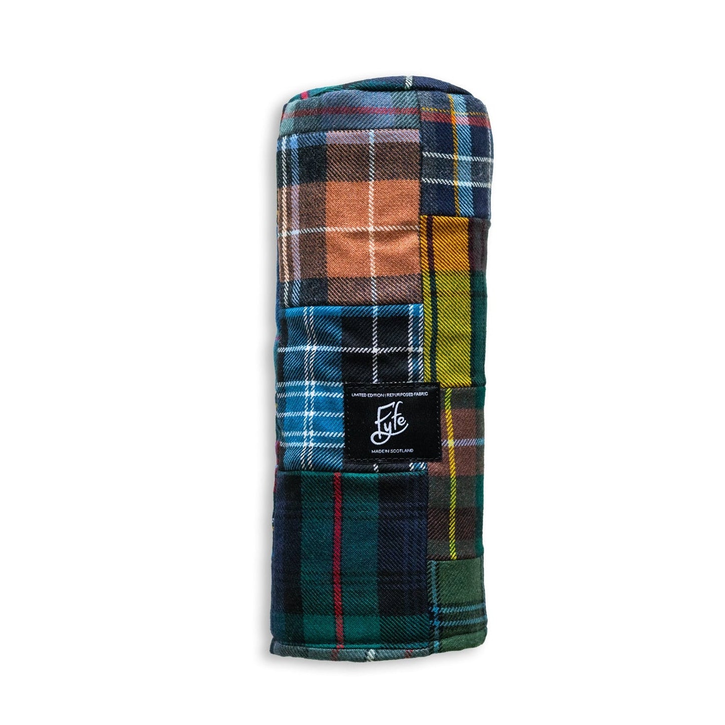 Tartan Army limited edition fairway wood cover made in Scotland using patchworked tartan off cuts.