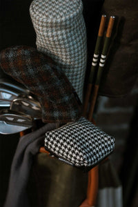 Black Grouse Harris Tweed & Leather Mallet Putter Cover - Fyfe Golf