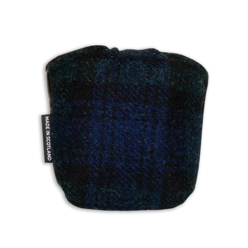 Blackwatch Harris Tweed &amp; Leather Mallet Putter Cover - Fyfe Golf