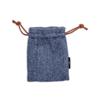 Caledonian Skies Tweed Leather Drawstring Pouch - Fyfe Golf