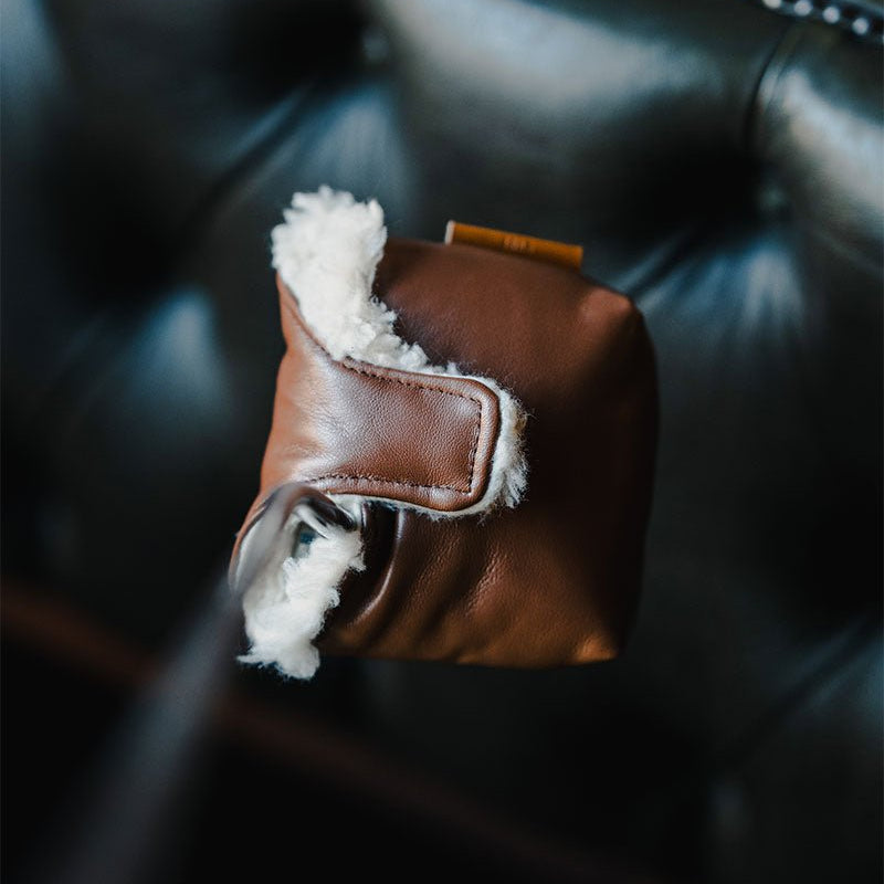 GT Carrera Cognac Leather Mallet Putter Cover - Fyfe Golf