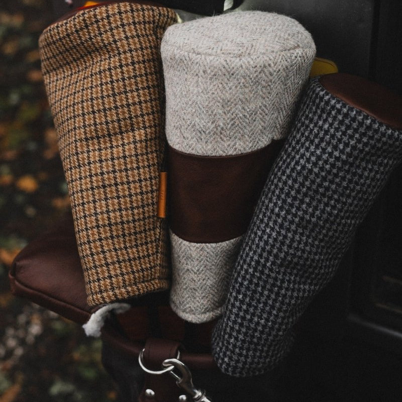 Gun Dog Harris Tweed &amp; Leather Headcover - Fyfe Golf