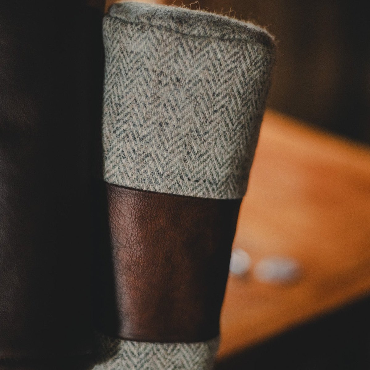 Gun Dog Harris Tweed &amp; Leather Headcover - Fyfe Golf