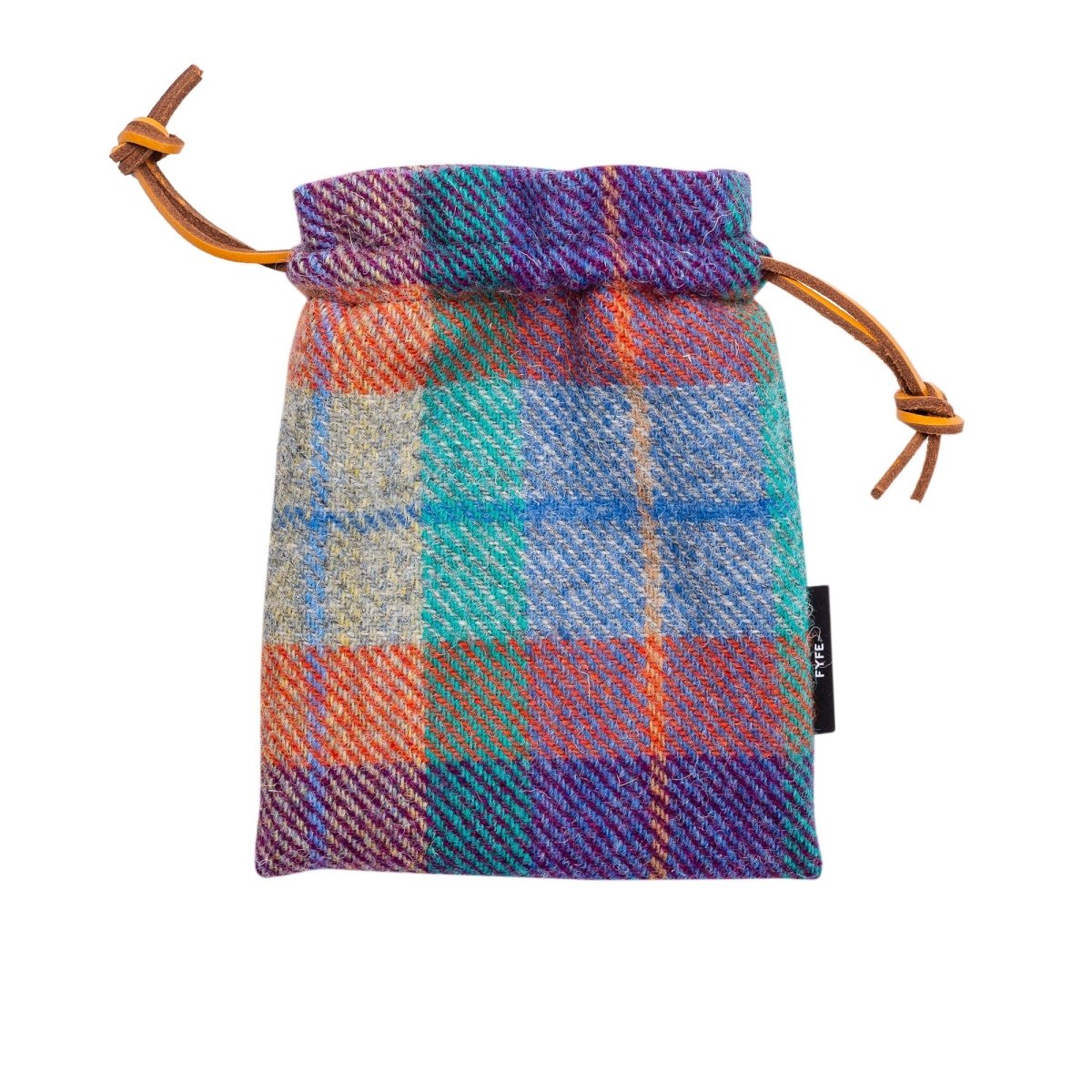 Jura Sunset Harris Tweed Drawstring Pouch - Fyfe Golf