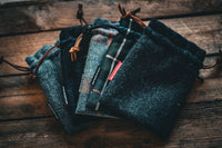 Legends of the Loch Tweed Leather Drawstring Pouch - Fyfe Golf