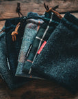 Legends of the Loch Tweed Leather Drawstring Pouch - Fyfe Golf
