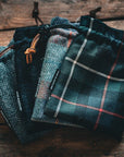 MacKenzie Tartan Tweed Leather Drawstring Pouch - Fyfe Golf