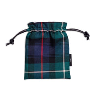 MacKenzie Tartan Tweed Leather Drawstring Pouch - Fyfe Golf