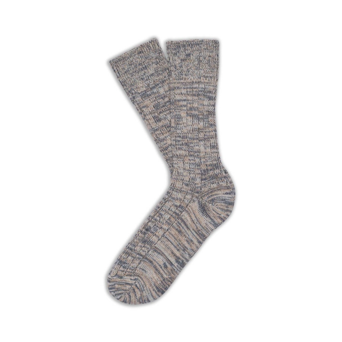 The Glen Merino Wool Socks - Mid Grey/Ecru/Oatmeal - Fyfe Golf