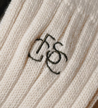 The Lodge monogram Merino Wool Socks - Bone - Fyfe Golf