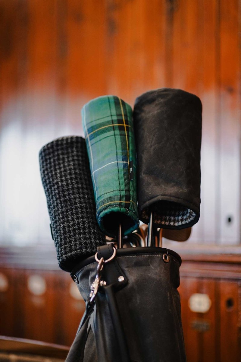 The Lothian Waxed Canvas &amp; Harris Tweed Headcover - Fyfe Golf