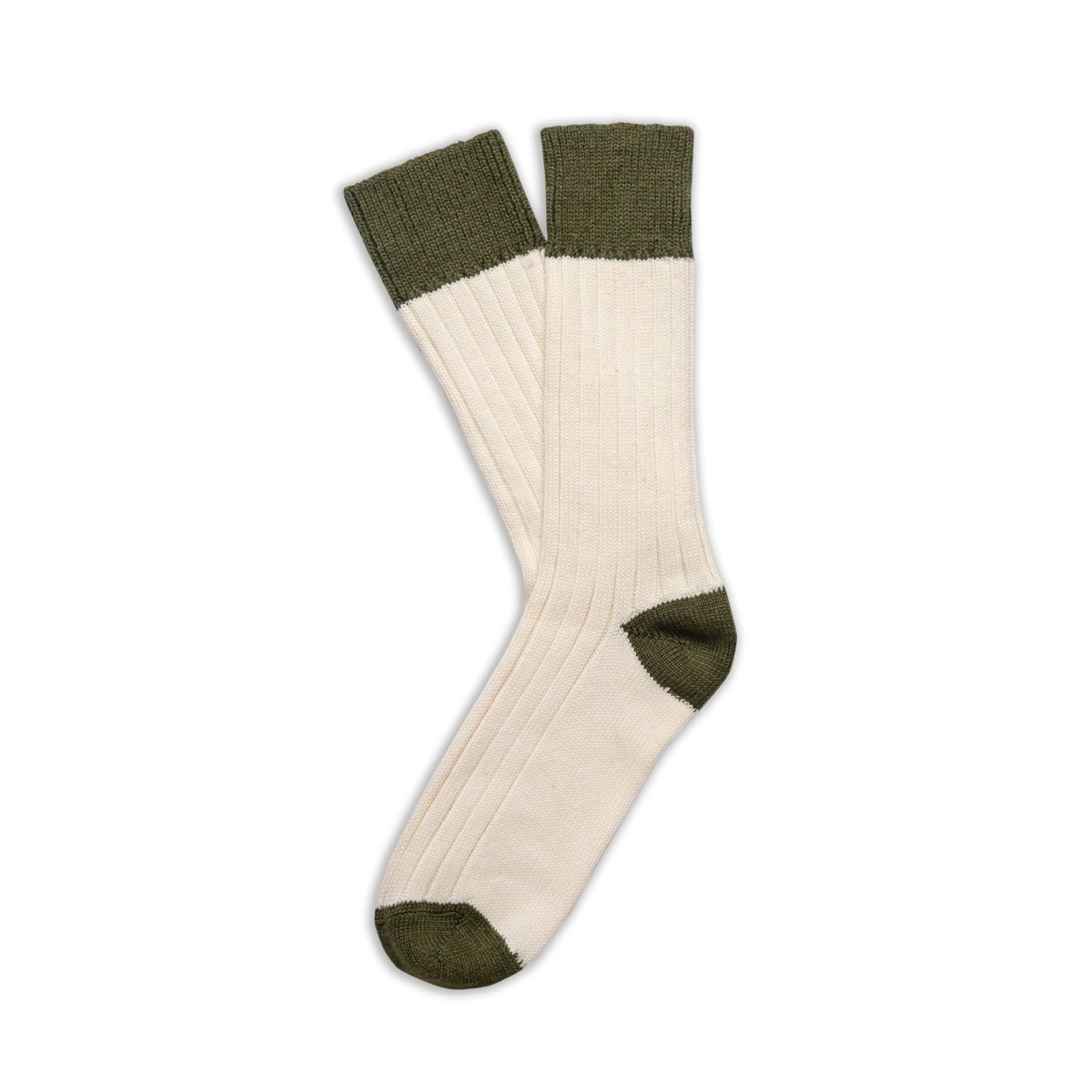 The Moors Merino Wool Socks - Olive &amp; Dark Olive - Fyfe Golf
