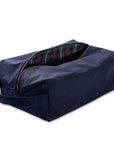 Adventurer Navy Waxed Canvas Shoe Bag