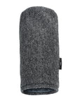 Charcoal Herringbone Tweed golf headcover
