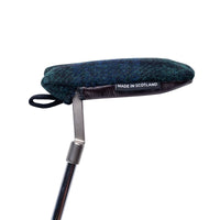 Blackwatch Harris Tweed & Leather Blade Putter Slip on Cover - Fyfe Golf