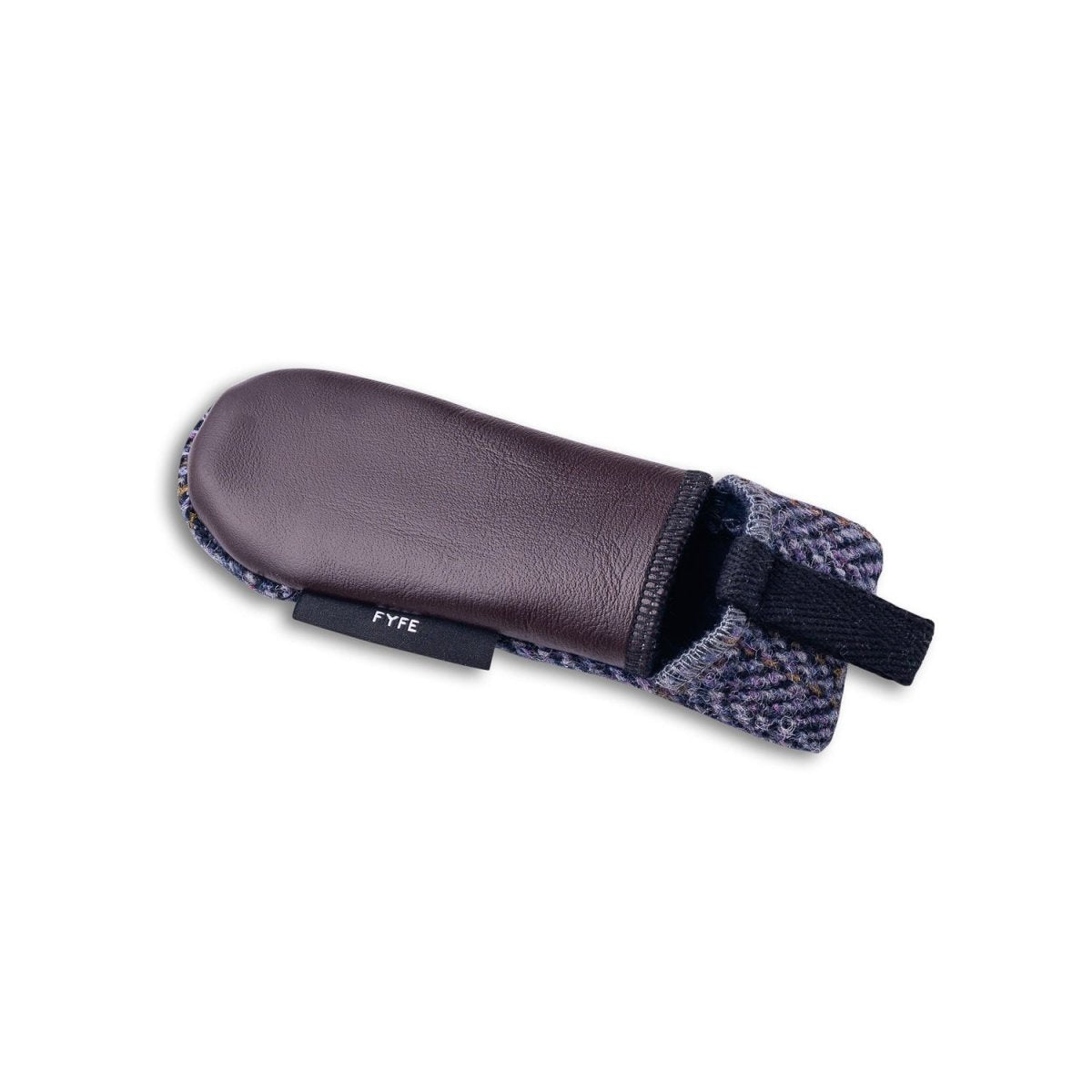 Five Glens Harris Tweed &amp; Leather Blade Putter Slip On Cover - Fyfe Golf