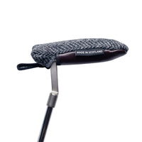 Modern Herringbone Harris Tweed & Leather Blade Slip Cover - Fyfe Golf